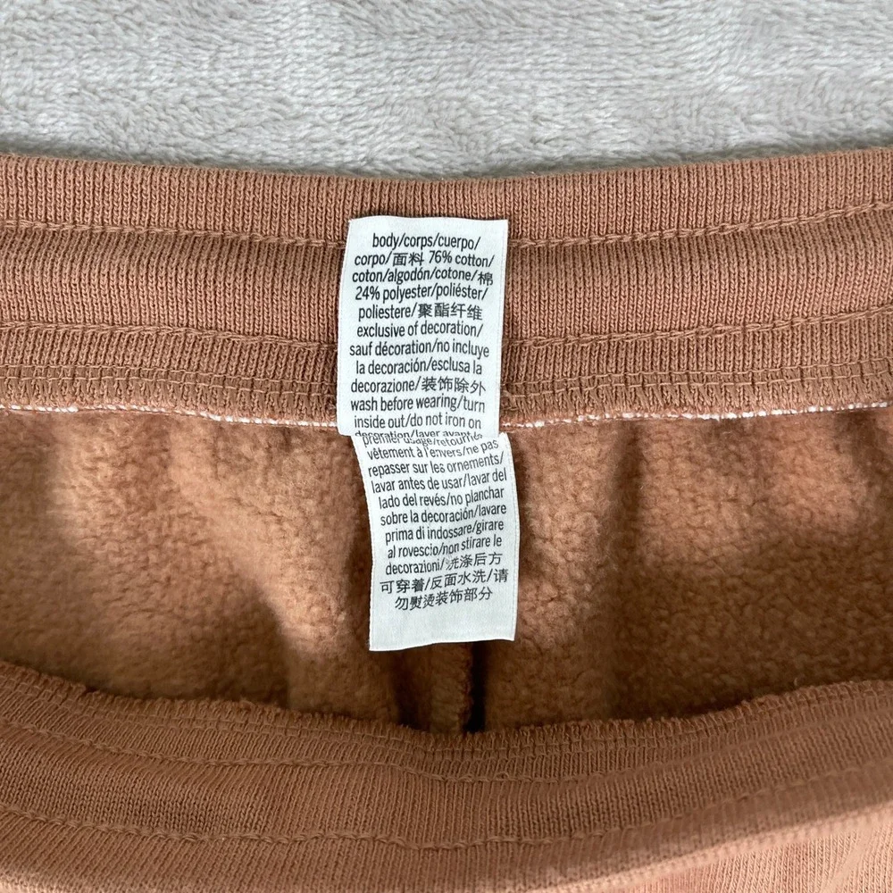 PINK Victoria's Secret Women's Sweatpants Flare Leg Drawstring Athleisure M Tan